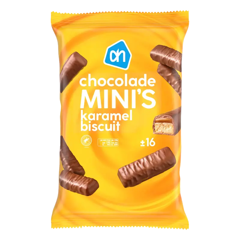 Chocolade mini's karamel biscuit