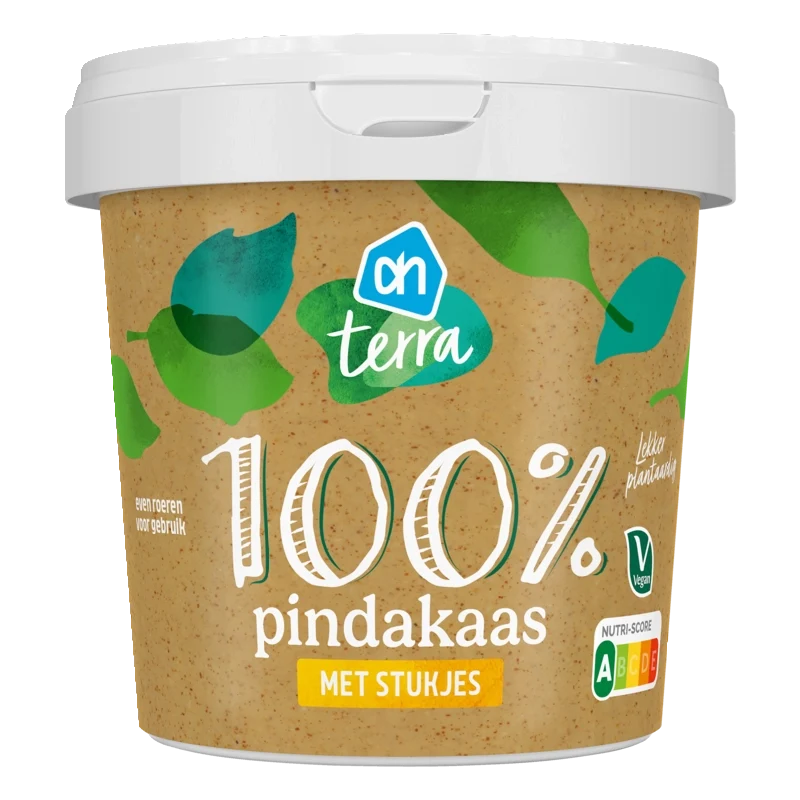 Terra Plantaardig 100% pindakaas met stukjes