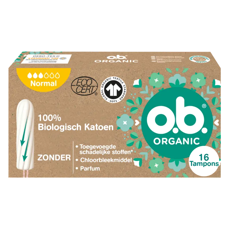 o.b. Organic cotton tampons normaal