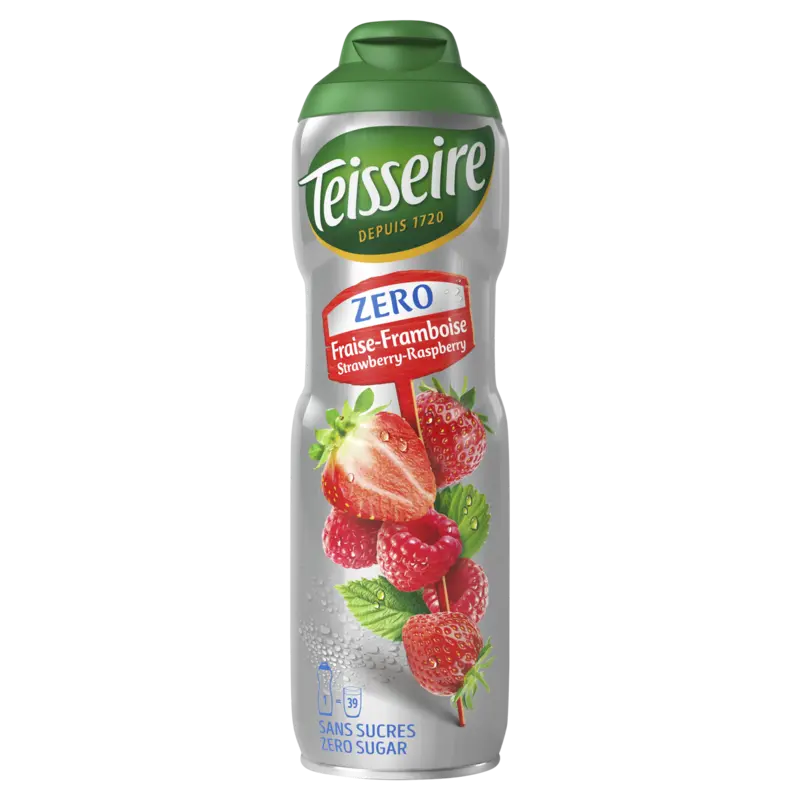 Teisseire Zero aardbei framboos siroop
