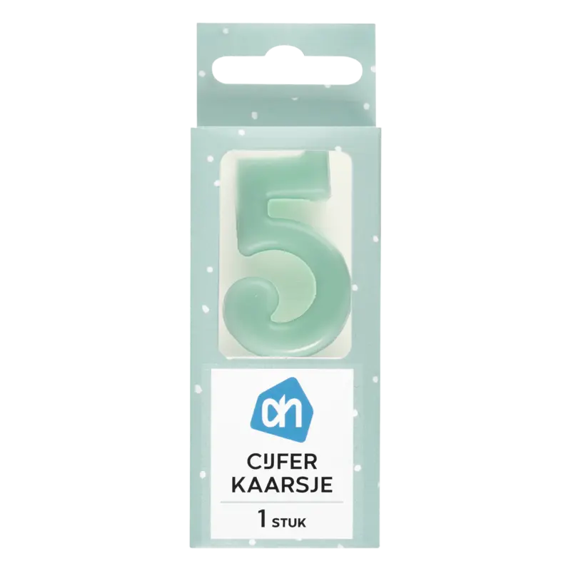Kaars cijfer 5 kleur