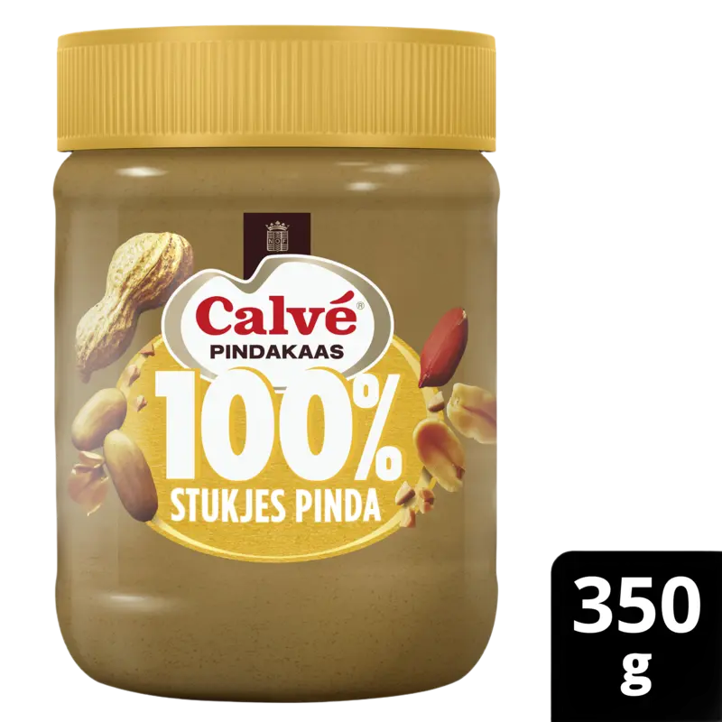 Calvé 100% stukjes pinda pindakaas