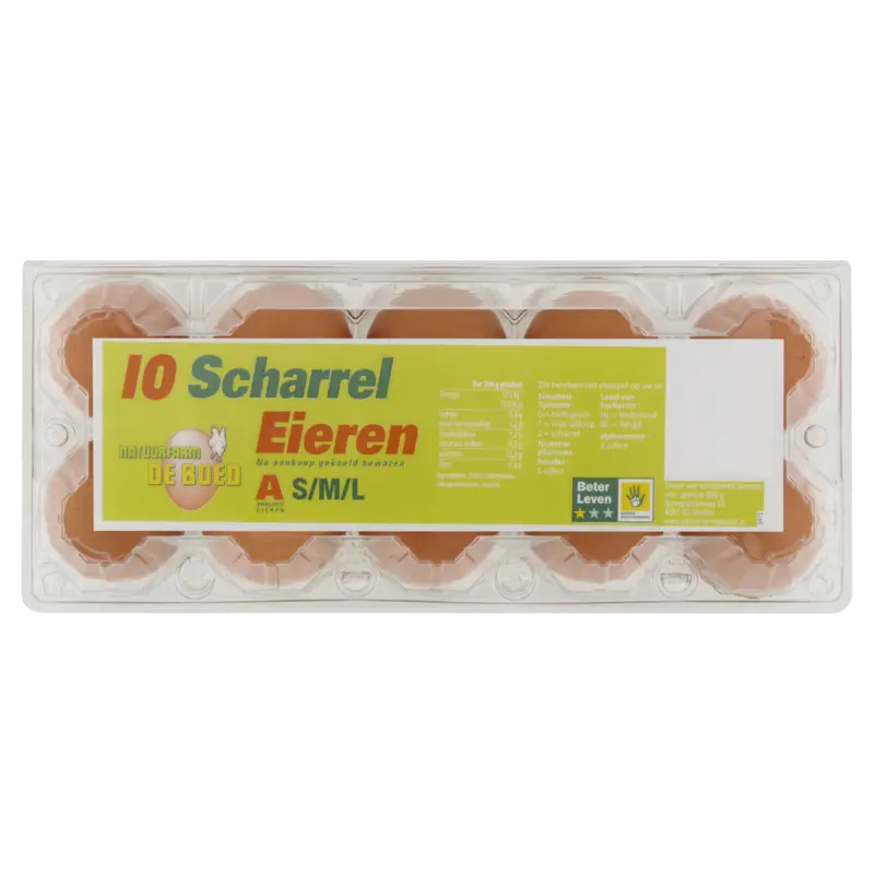Natuurfarm de Boed 10 scharrel eieren S M L