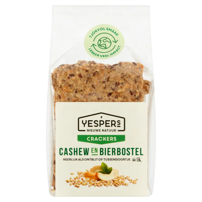 Yespers Crackers cashew & bierbostel