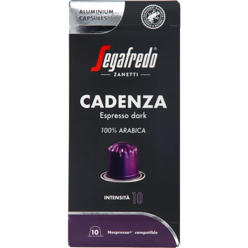 Segafredo Cadenza espresso dark capsules