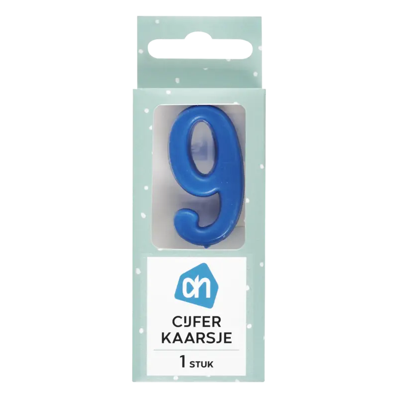 Kaars cijfer 9 kleur
