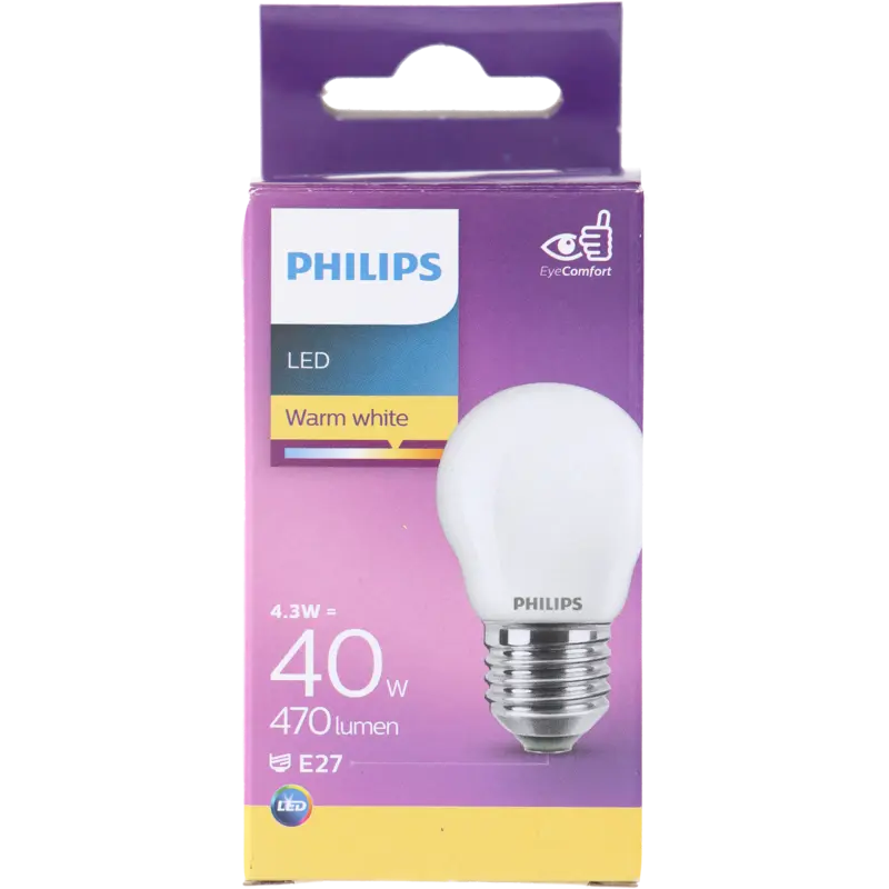 Philips Led fil kogel mat E27 40W