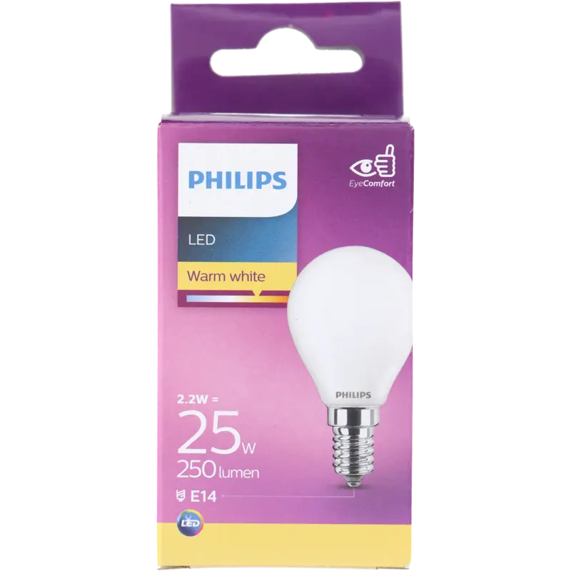 Philips Led fil kogel mat E14 25W