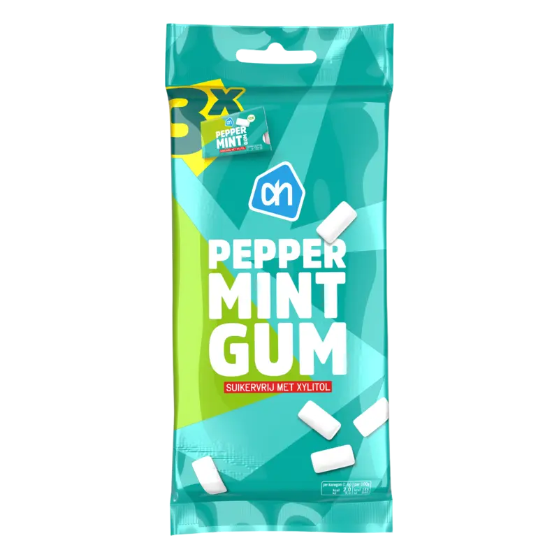 Peppermint gum suikervrij 3-pack