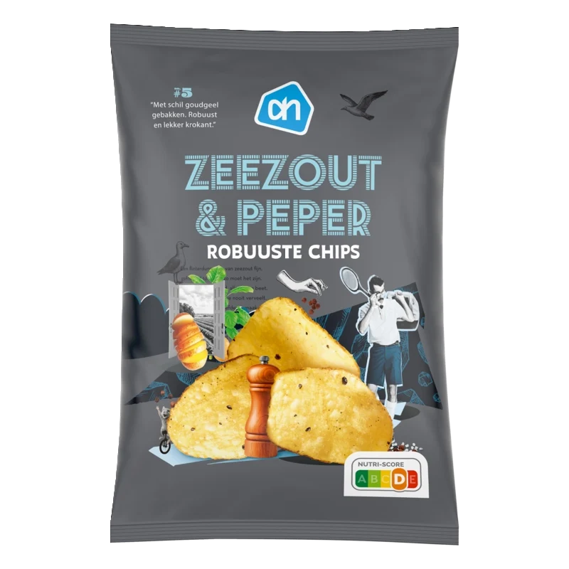 Robuuste chips zeezout & peper