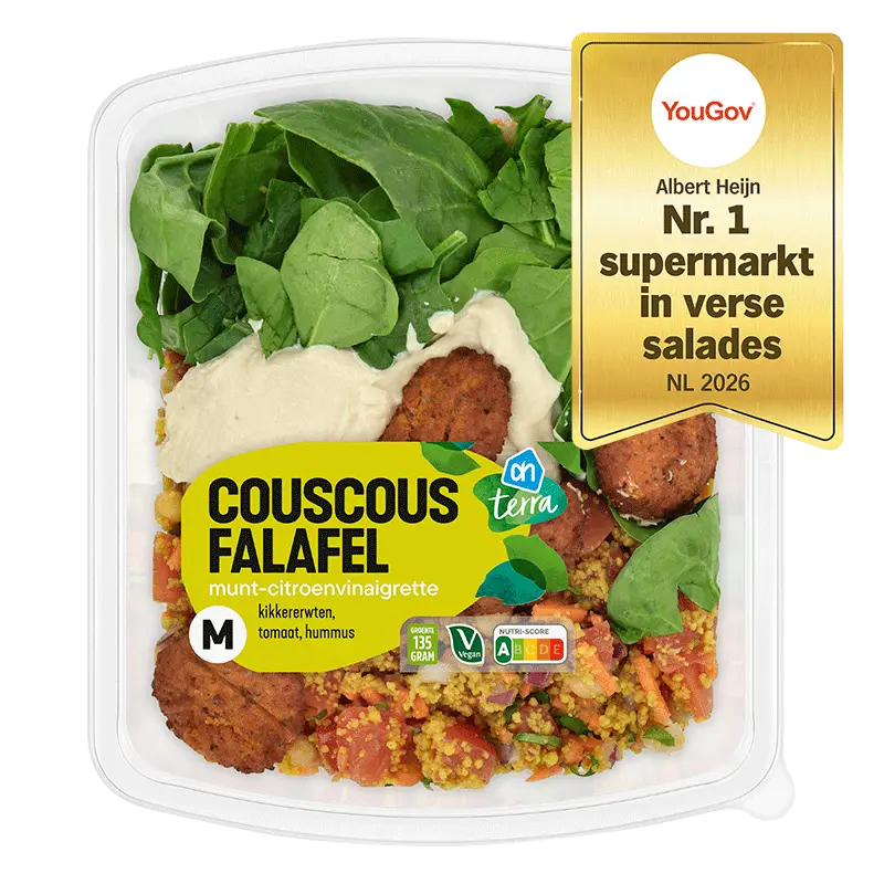 Lunchsalade couscous falafel