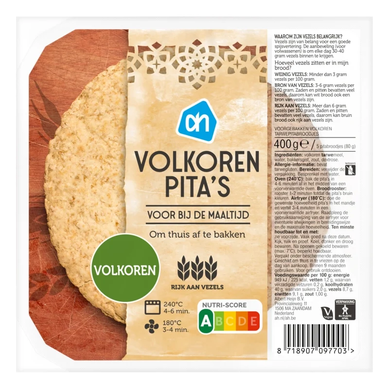 Volkoren pita's