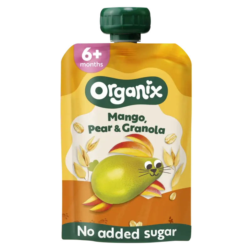 Organix Knijpfruit mango peer granola 6m+