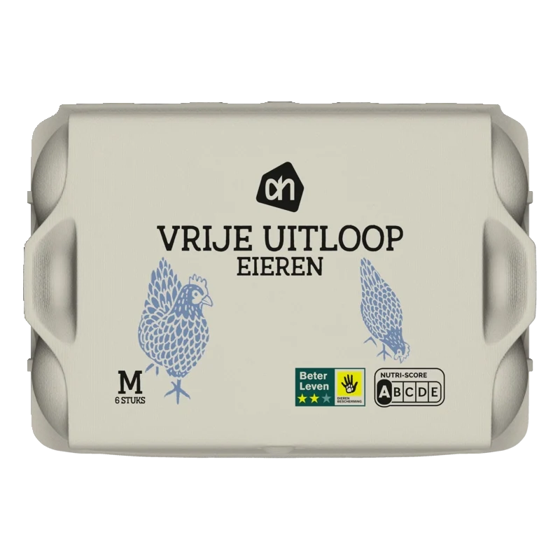 Witte vrije uitloopeieren M