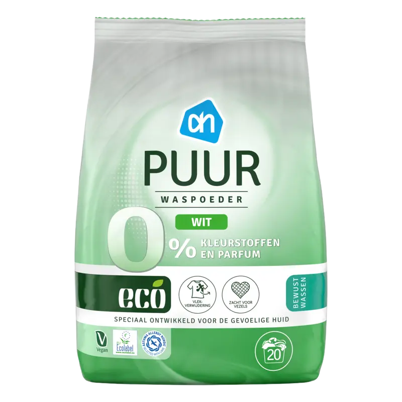 Eco Wasmiddel puur wit poeder
