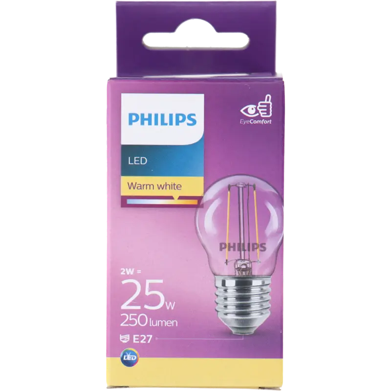 Philips Led fil kogel helder E27 25W