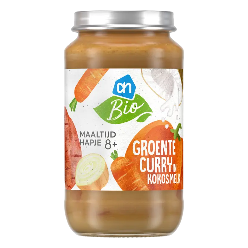 Biologisch Maaltijdhapje groentencurry kokosmelk 8+