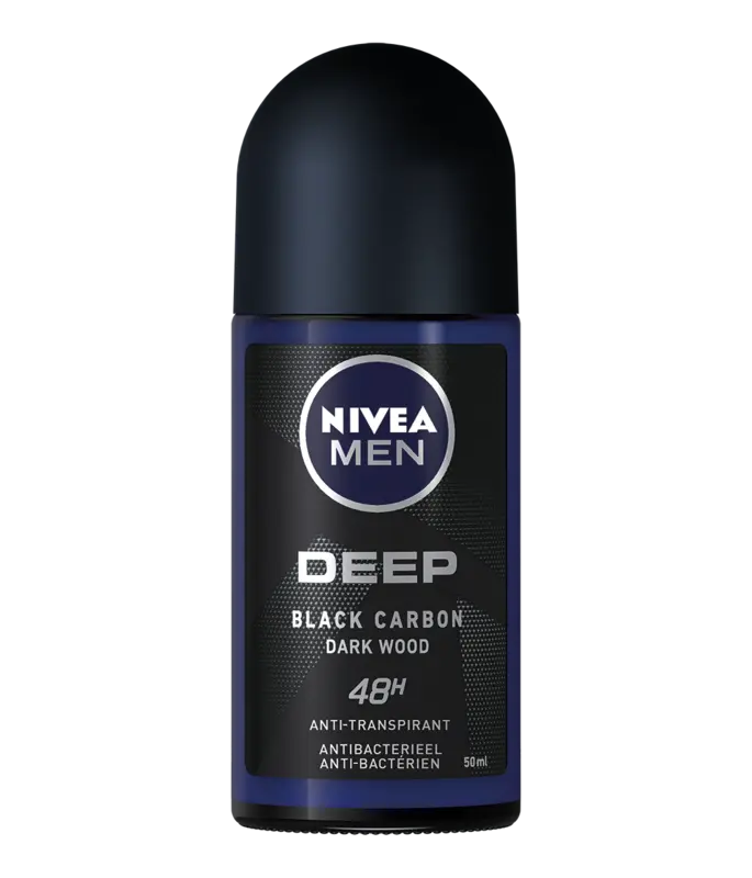 NIVEA Men deep black carbon dark wood roller