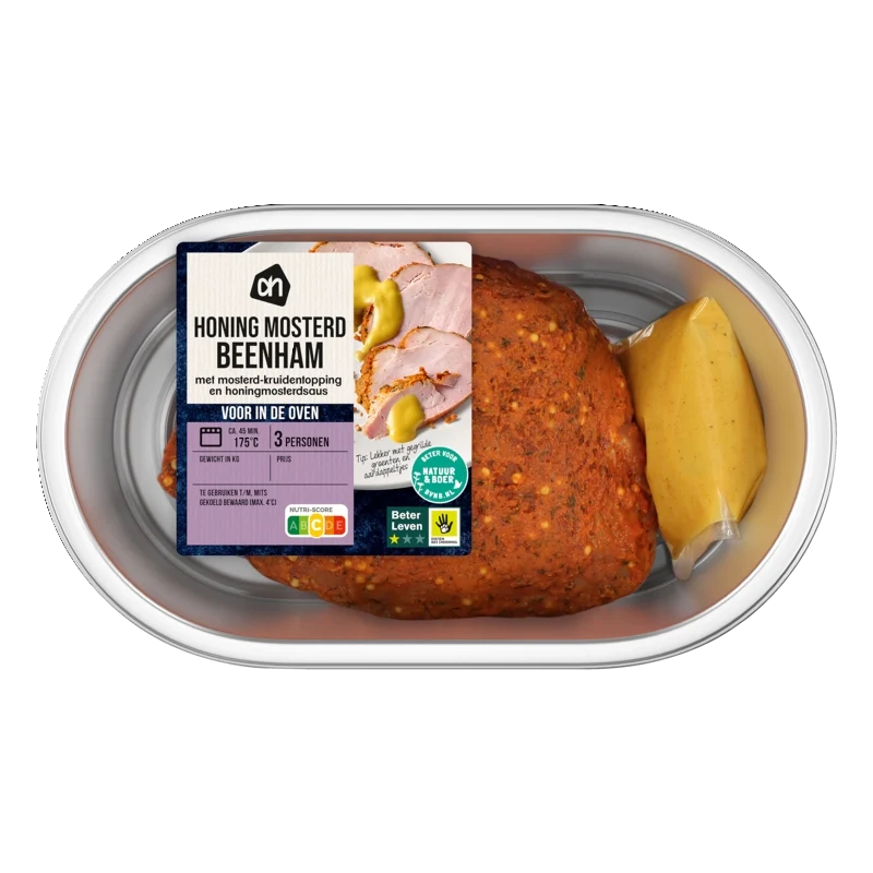 Voor in de oven beenham honing mosterd