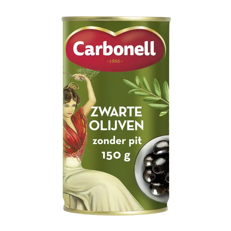 Carbonell Zwarte olijven zonder pit