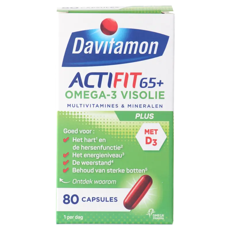 Davitamon Actifit 65+ omega-3 visolie capsules