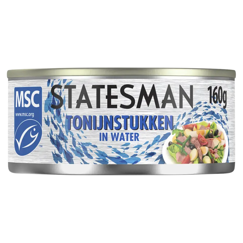 Statesman Tonijn stukken in water