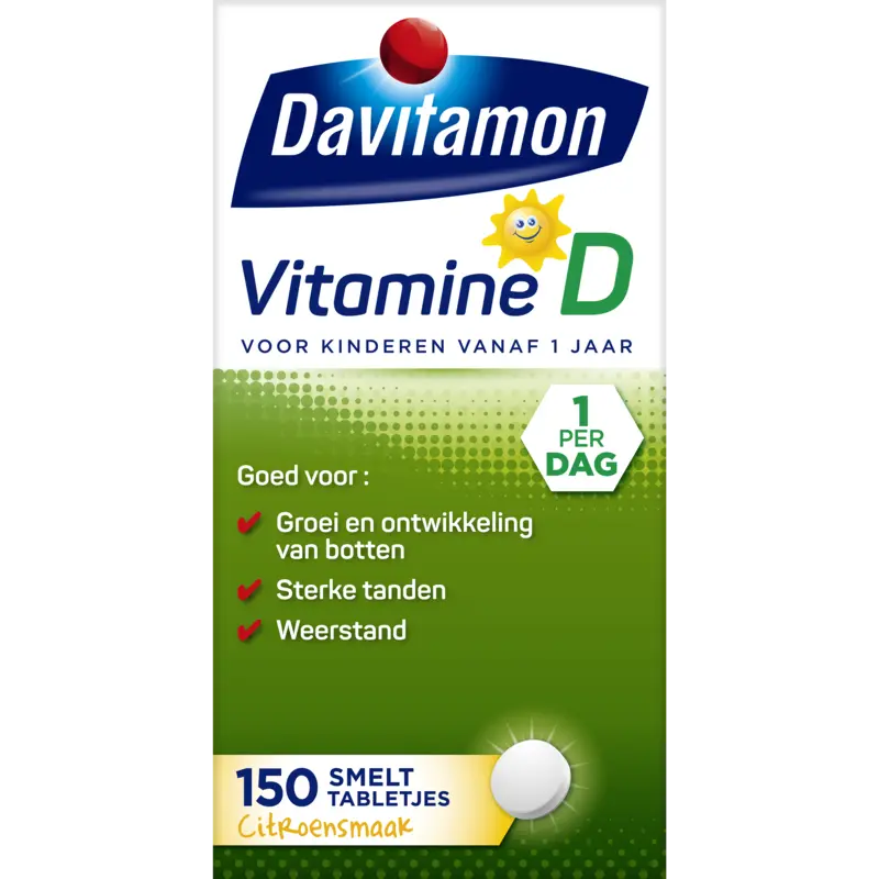 Davitamon Vitamine d citroensmaak smelttabletjes