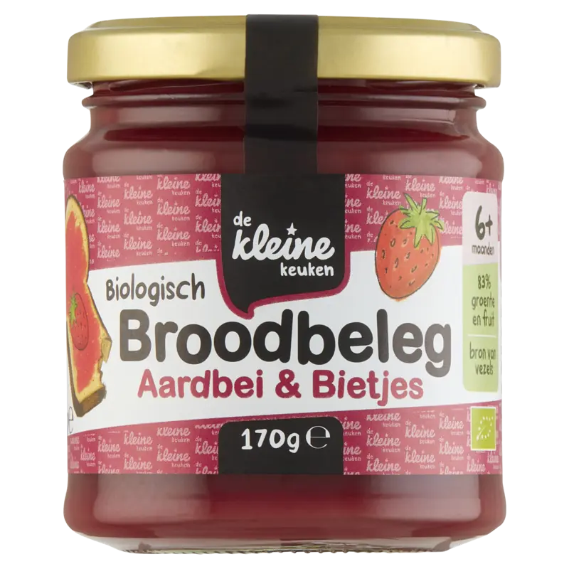 De Kleine Keuken Biologisch broodbeleg aardbei & biet 6m+