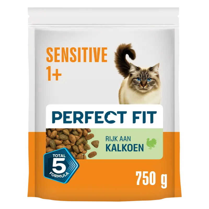 Perfect fit Kattenbrokken sensitive 1+ kalkoen