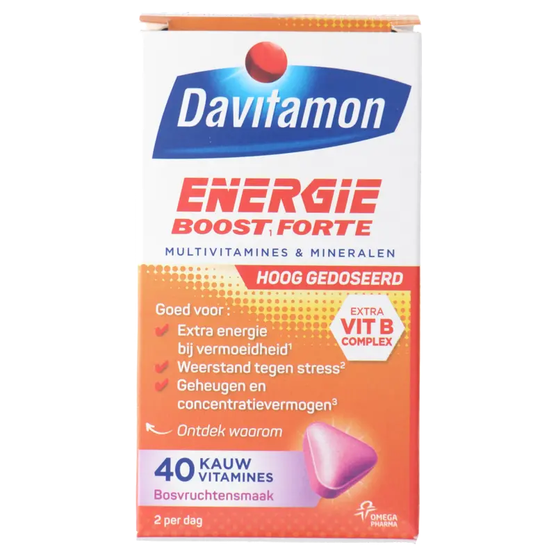 Davitamon Energie boost forte kauwvitamines