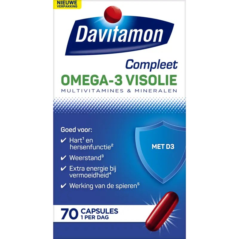 Davitamon Compleet omega-3 visolie capsules
