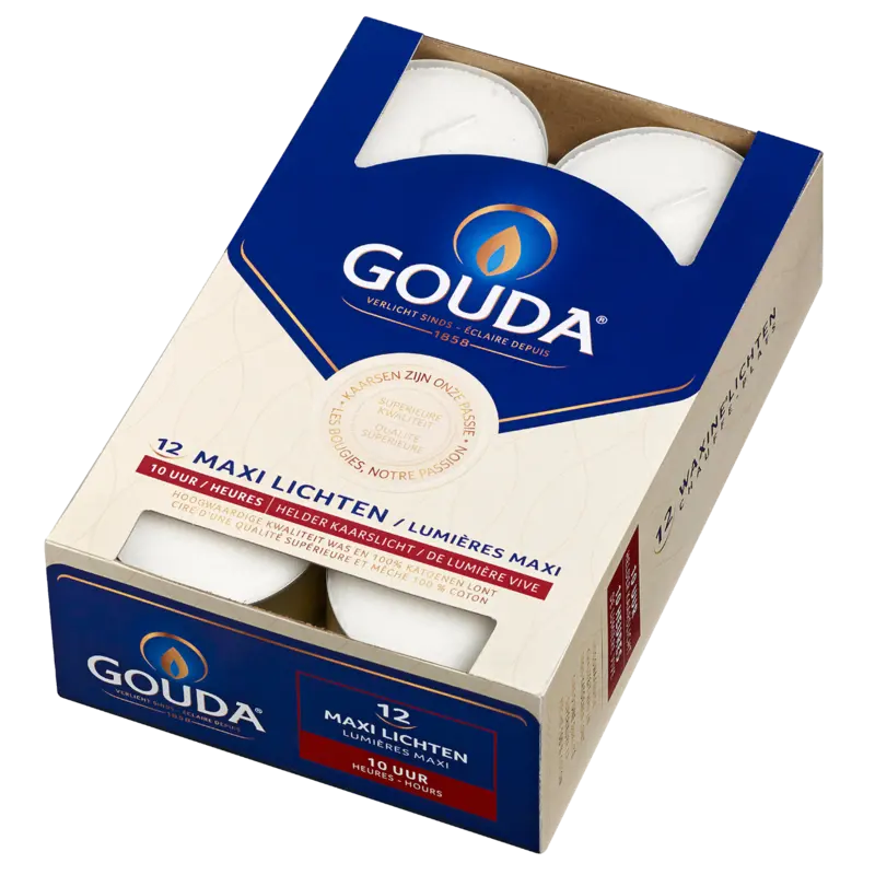 Gouda Maxi lichten helder kaarslicht 10 uur