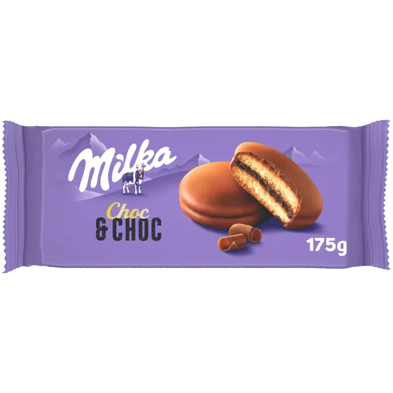 Milka Choc & choc cakejes met chocolade