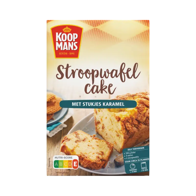Koopmans Stroopwafel cake met stukjes karamel