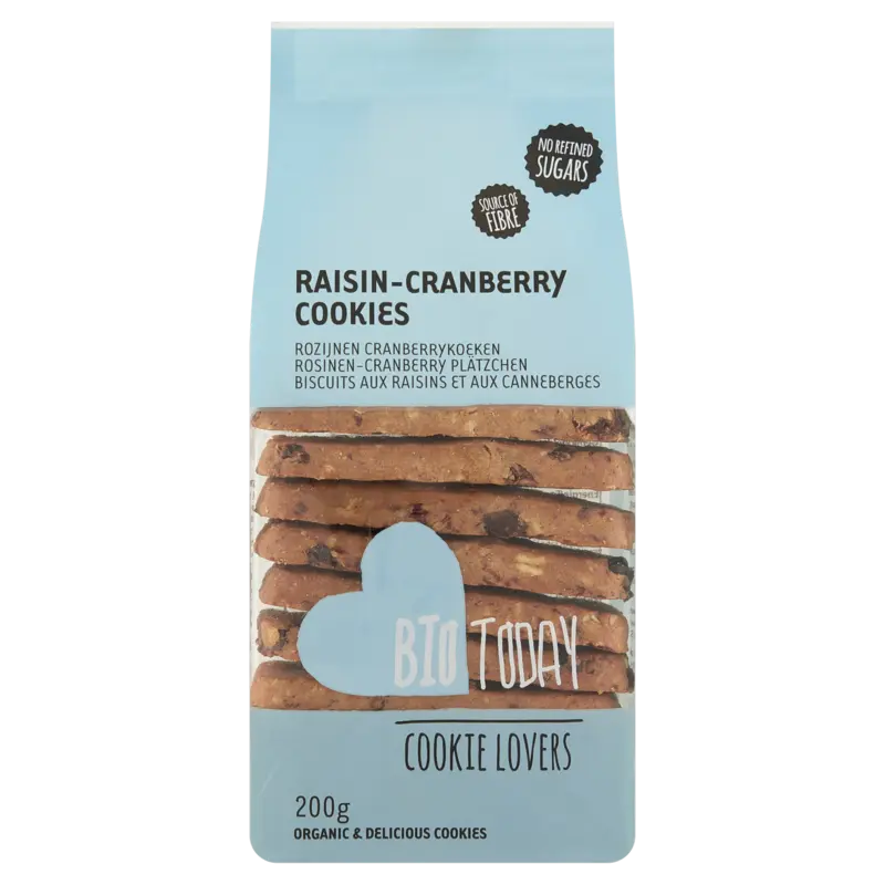 BioToday Rozijnen cranberrykoeken