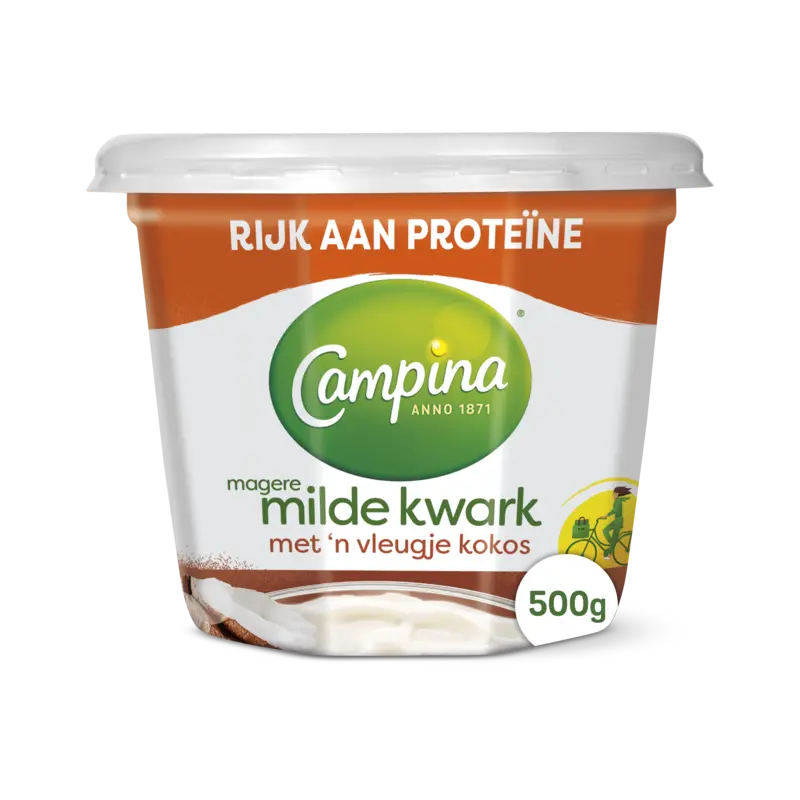 Campina Magere milde kwark kokos
