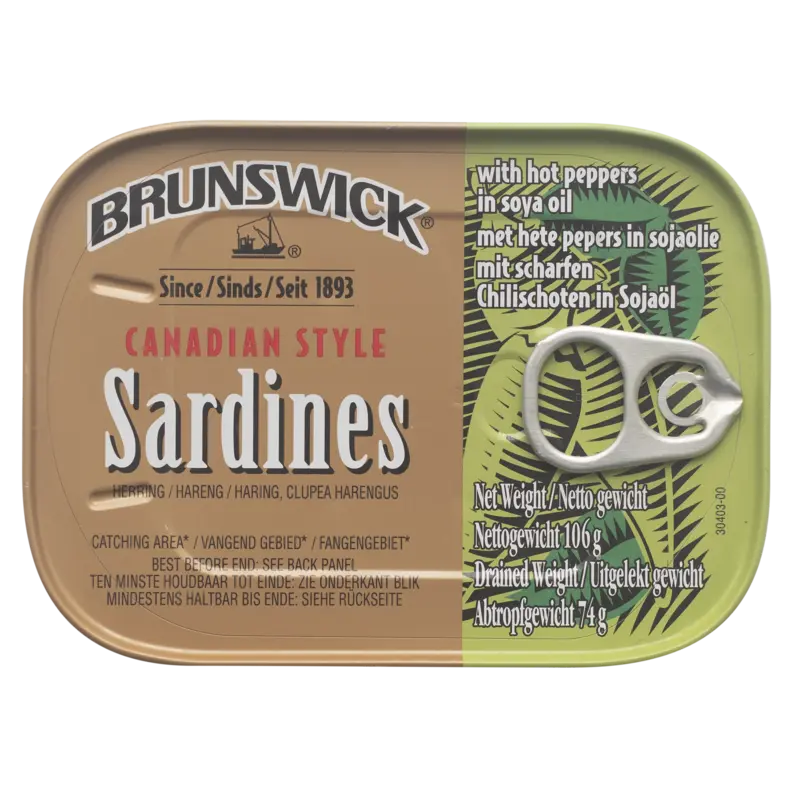Brunswick Sardines hot peppers