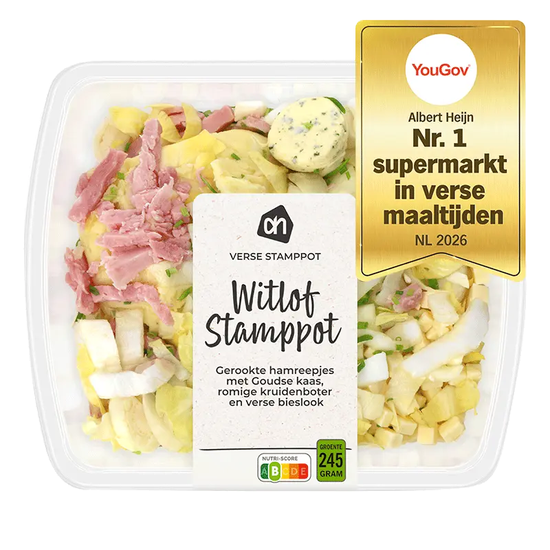 Verse stamppot witlof ham kaas