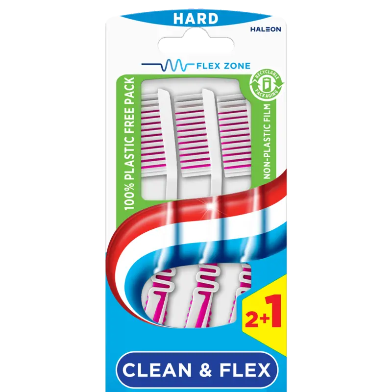 Aquafresh Clean & flex hard tandenborstel