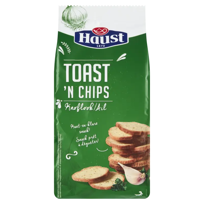 Haust Toast en chips knoflook
