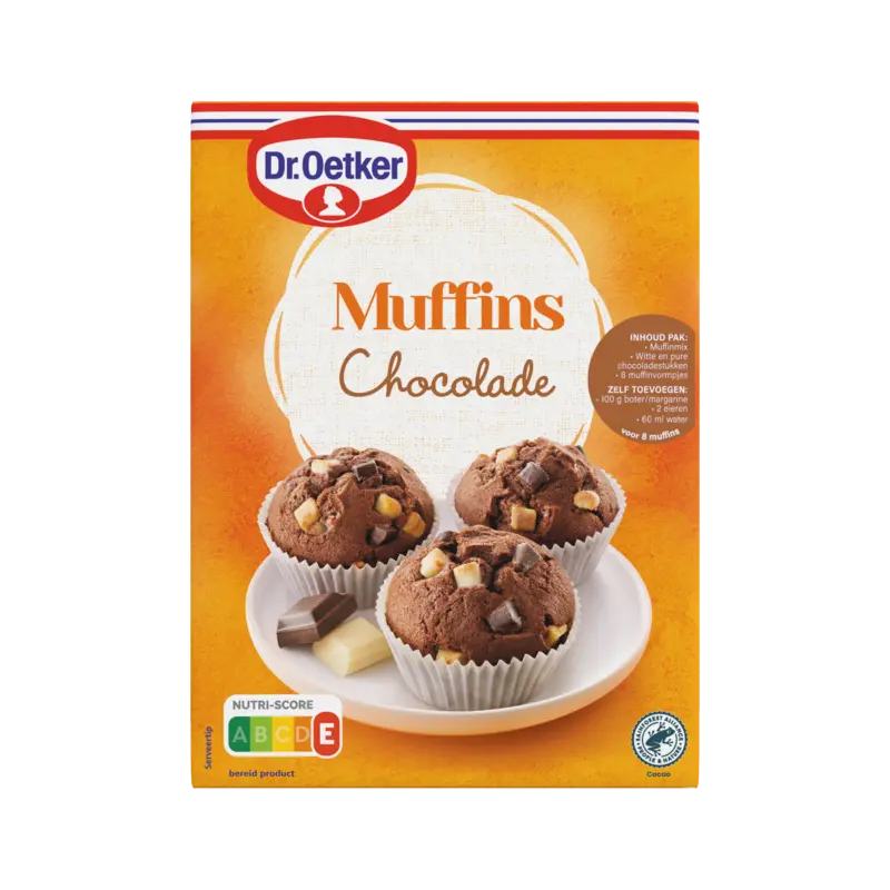 Dr. Oetker Mix voor muffins chocolade