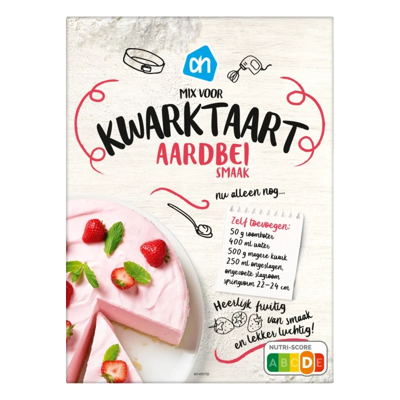 Mix voor kwarktaart aardbeien
