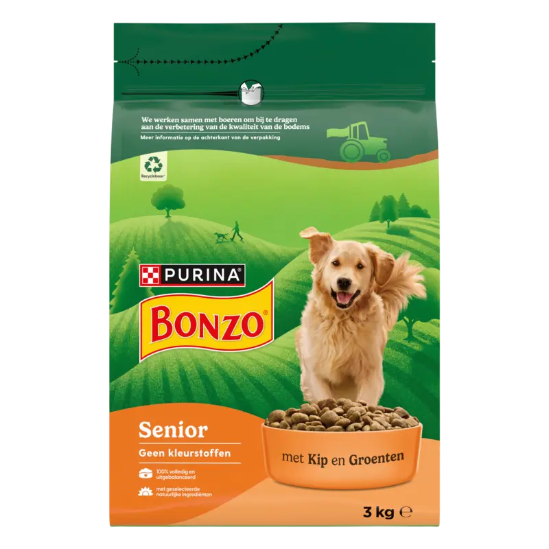 Bonzo Senior met kip en groenten