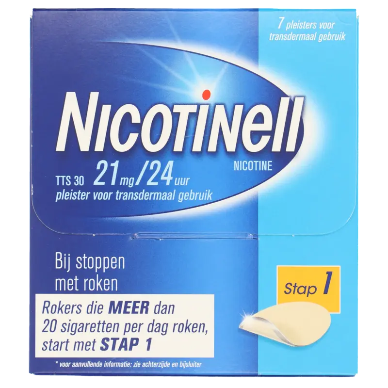 Nicotinell Pleisters 21mg/24u stoppen met roken