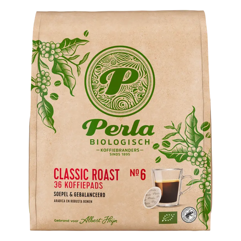 Perla Biologisch Classic roast koffiepads