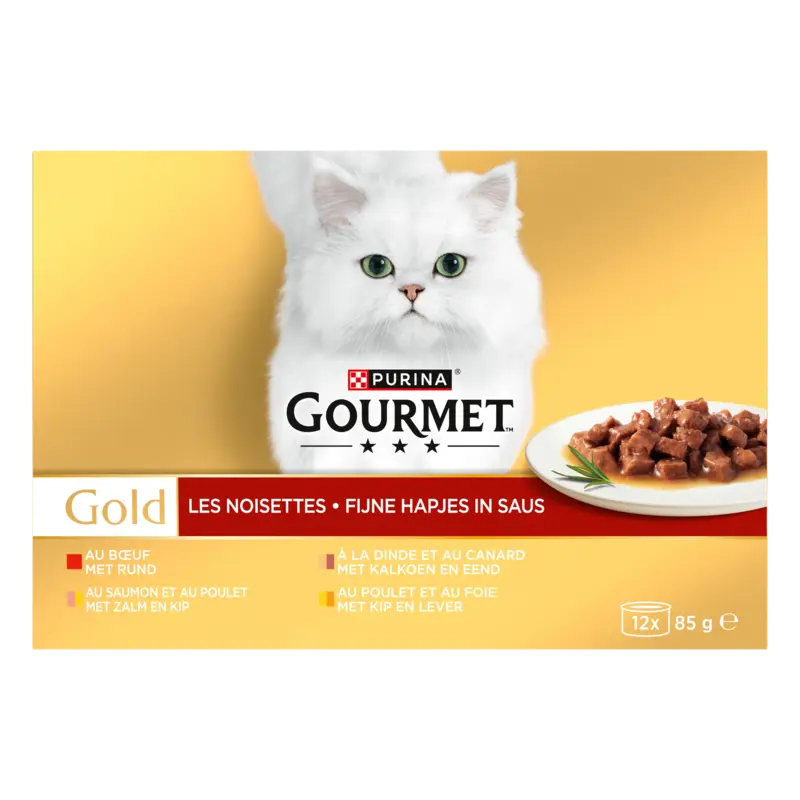 Gourmet Gold fijne hapjes met rund kalkoen zalm