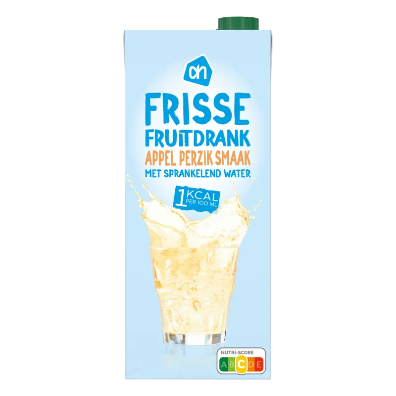 Frisse fruitdrank appel perzik 1kcal
