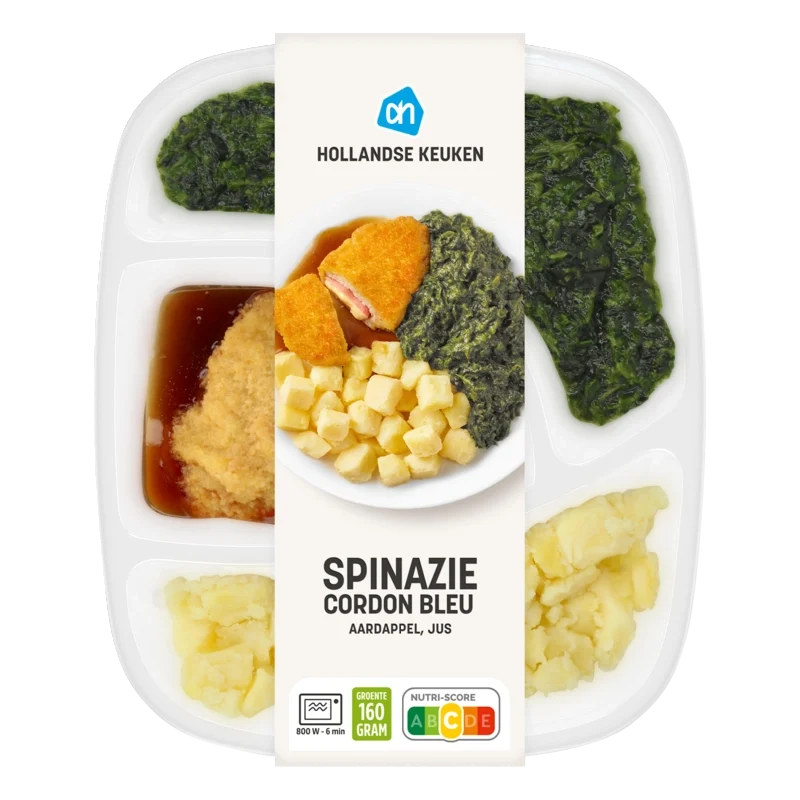 Cordon bleu met spinazie