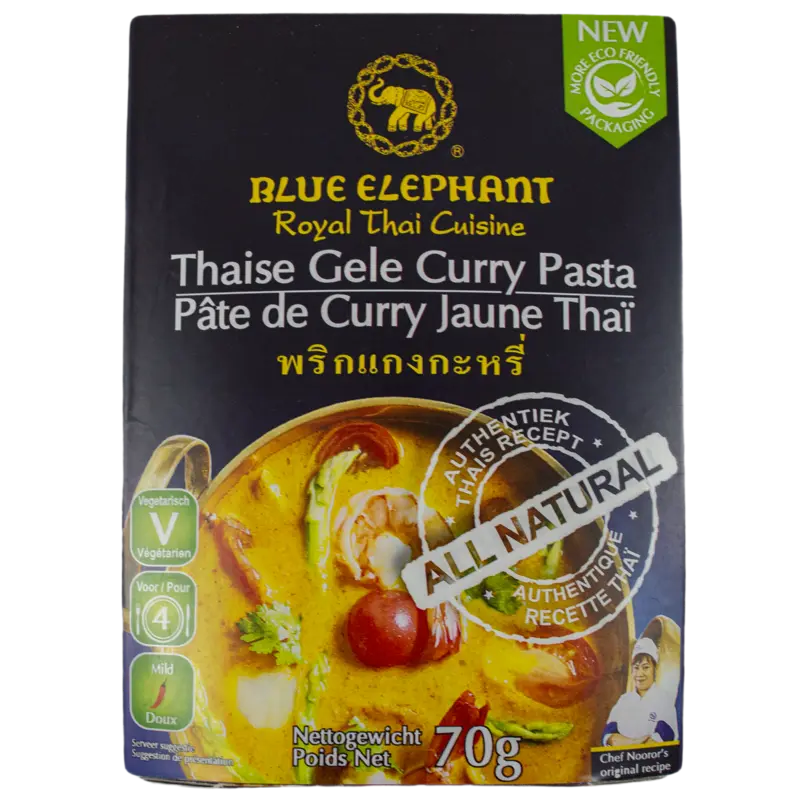 Blue Elephant Thaise gele curry pasta
