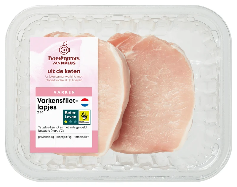 Boerentrots Varkensfiletlapjes 2 stuks